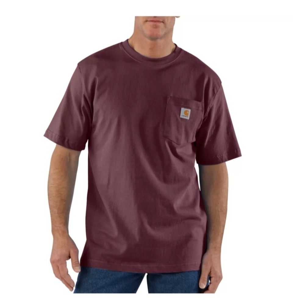 Carhartt Original Fit Heavyweight Port Logo Pocket T-shirt K87 PRT Size Large